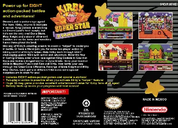 Kirby Super Star (USA) box cover back